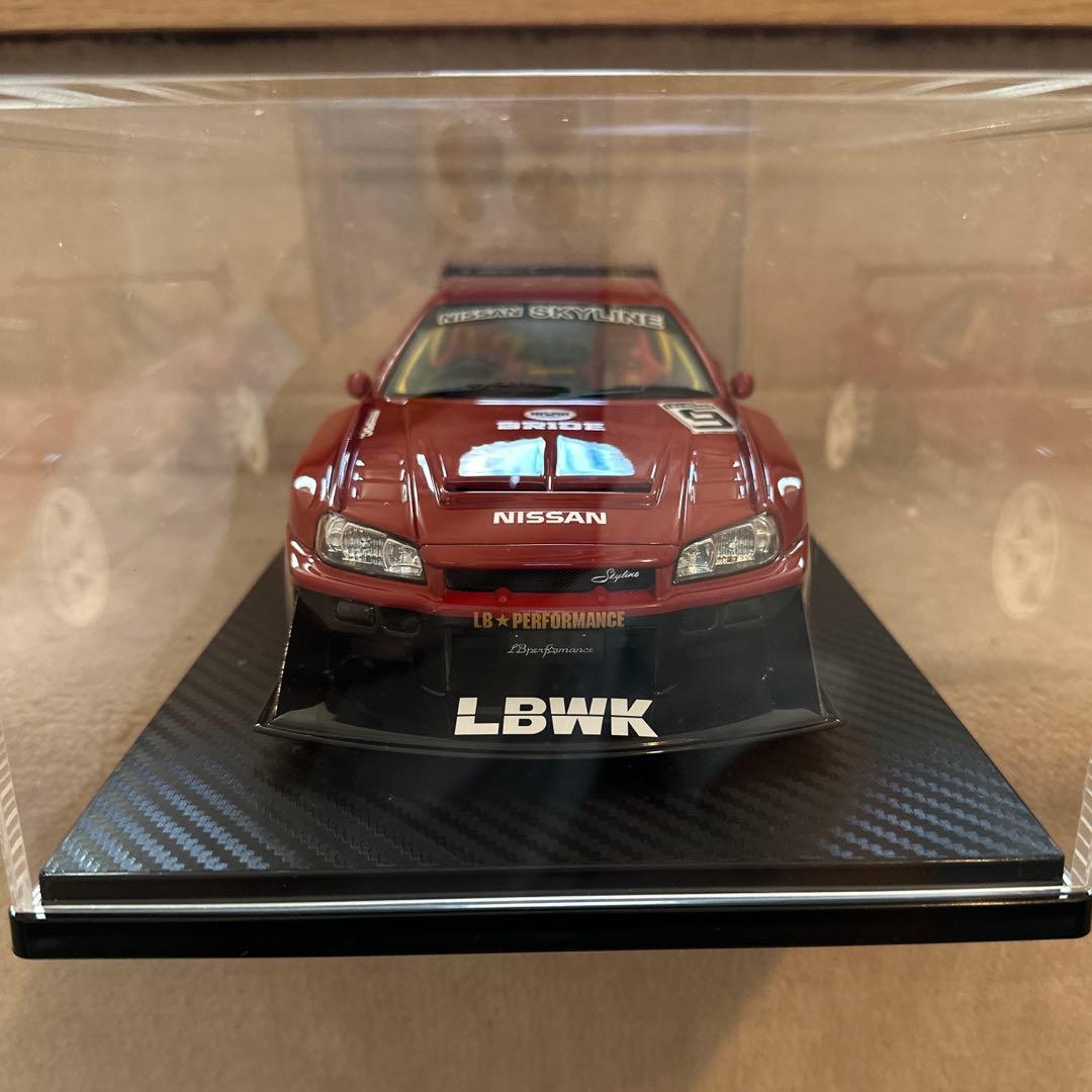 LBWK Nissan Skyline GT-R R34ミニカー 1/18