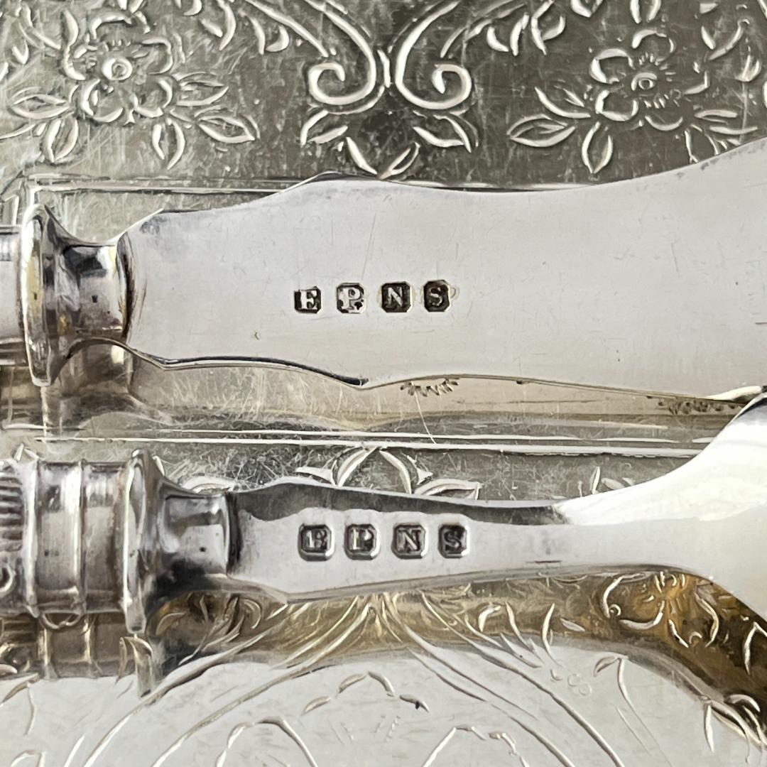 【英国】【白蝶貝】ブレッグファストセット バターナイフ / プレザーブスプーン