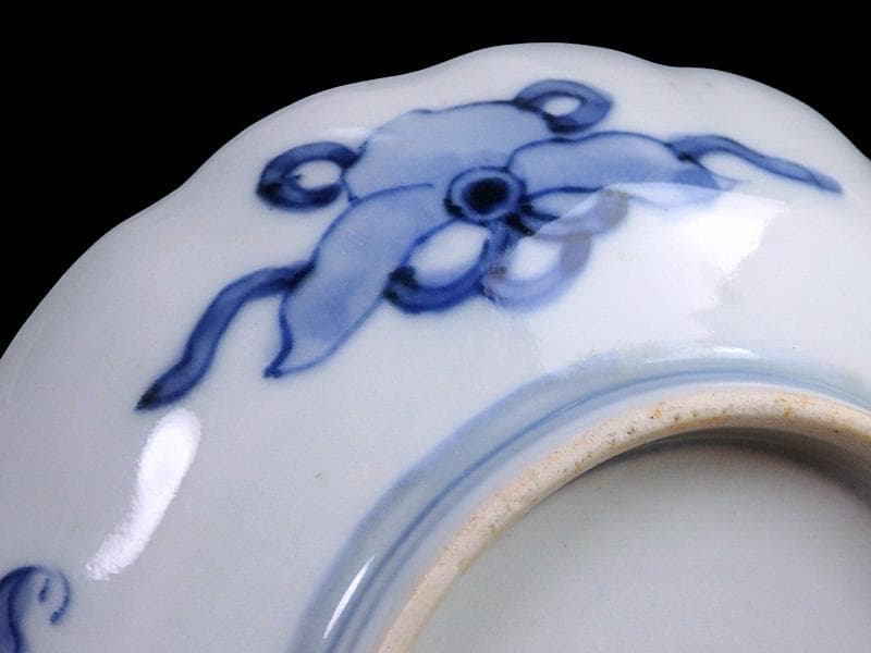 古伊万里　色絵　鳳凰に牡丹の図　４寸皿　５客　C381AS-CZc