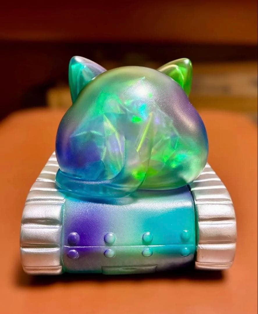 【レア】アートジャンキー　ロッコンカームキャット　クリアグリーン&GID 蓄光