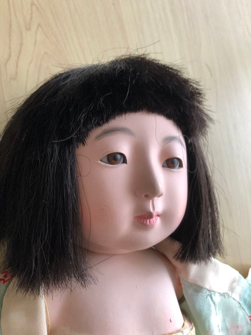 市松人形 約40cm+衣装+立て台