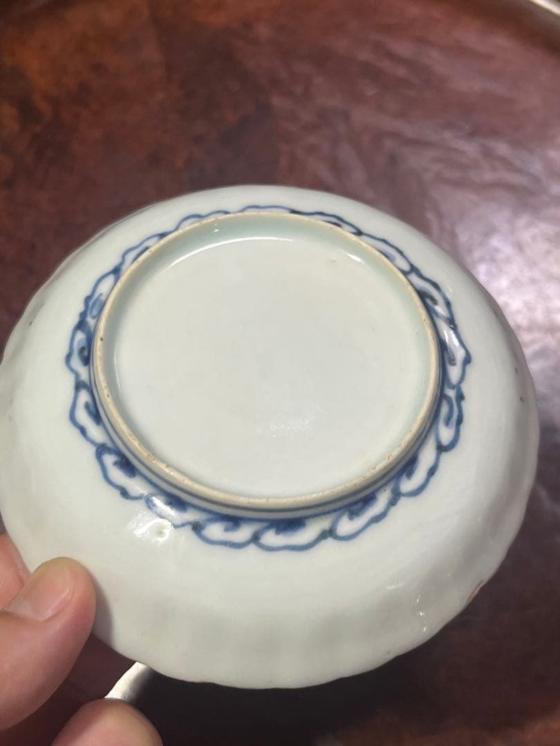 古伊万里　藍九谷　小皿　無傷完品　新渡　古染付　民芸　民藝　古九谷　初期伊万里