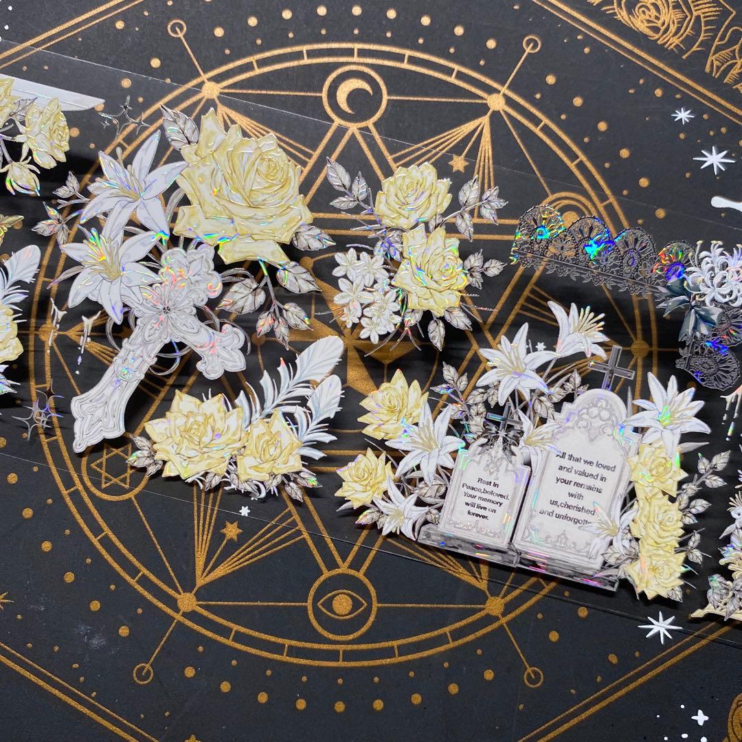 【9312】海外　マステ　中古巻　貝殻光マスキングテープ　黄色　装飾系　残量多め