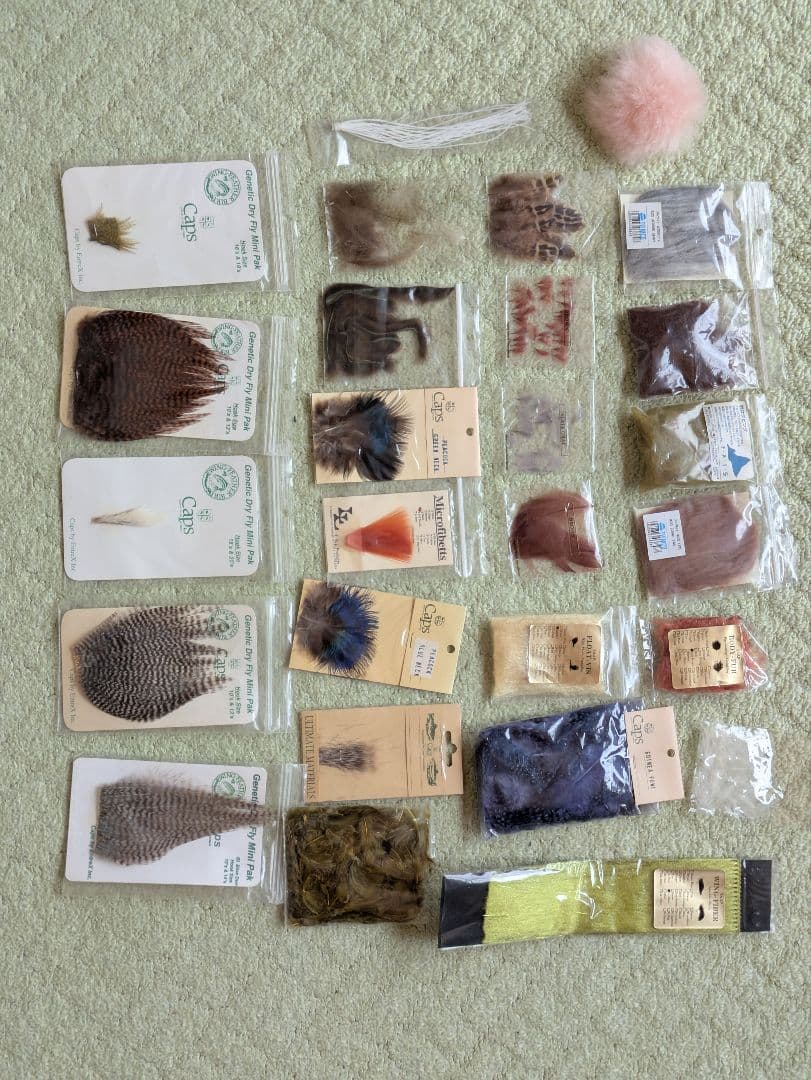 フライタイングツール、マテリアル、フック