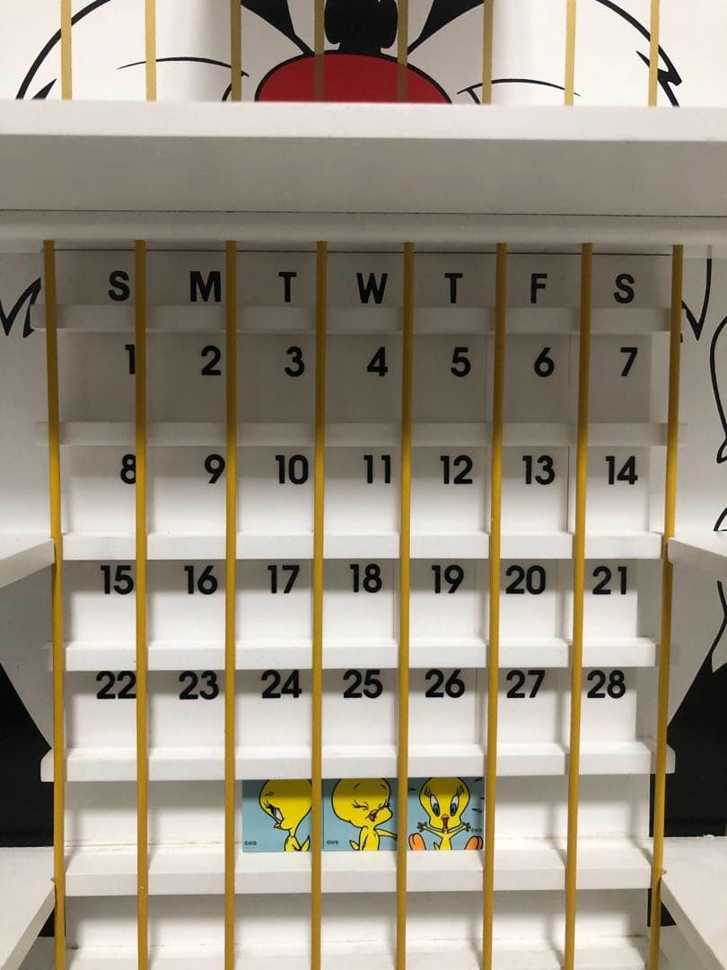 ルーニーチューンズトゥイーティーフィギュア鳥かご壁掛けカレンダーUSコレクター品