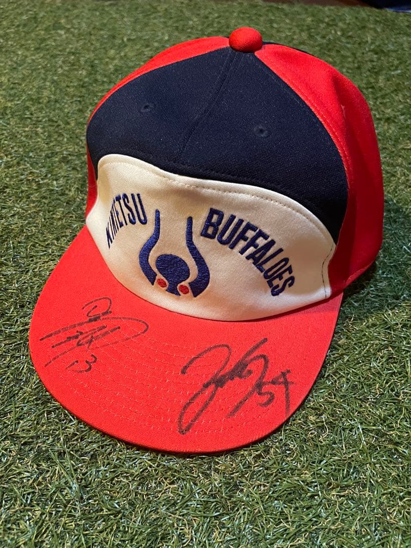 近鉄バファローズ　オリックスバファローズ　プロコレ キャップ　サイン入り