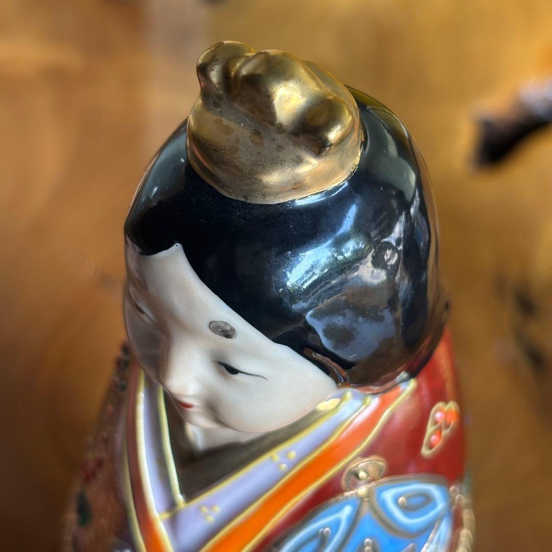 九谷焼　立雛　屏風付き　雛人形　お雛様