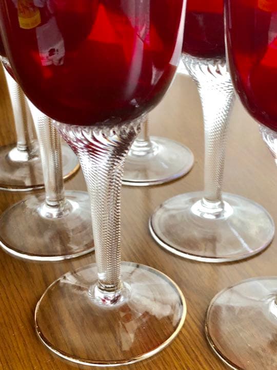 ベネチアングラス　ワイングラス 6客セット アンティーク 美品