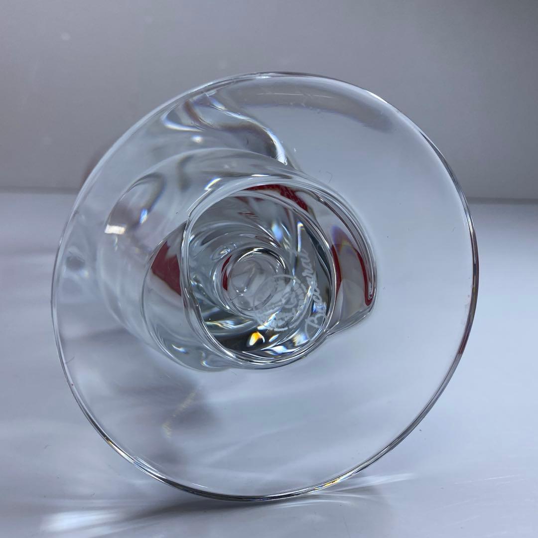 バカラ　スパイラルフラワーベース　共箱　高さ21㎝　東Y7-0204☆1Fトヒト