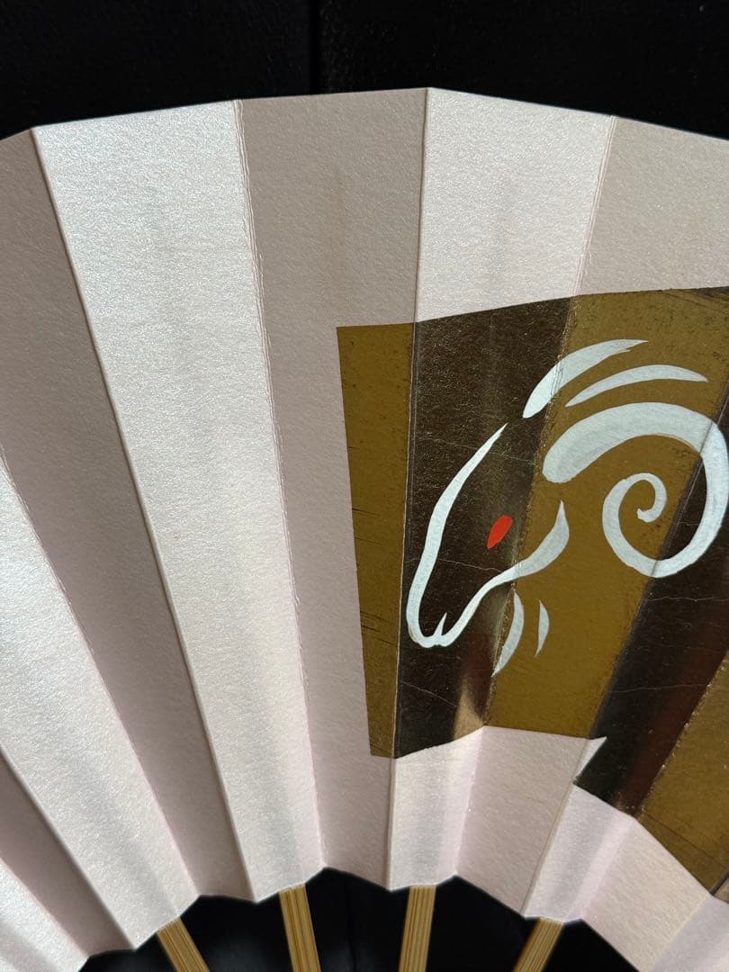 扇子　32.5cm 宮脇賣扇庵　金　月秋草花　飾り扇　飾舞扇　舞扇子　舞踊　着物