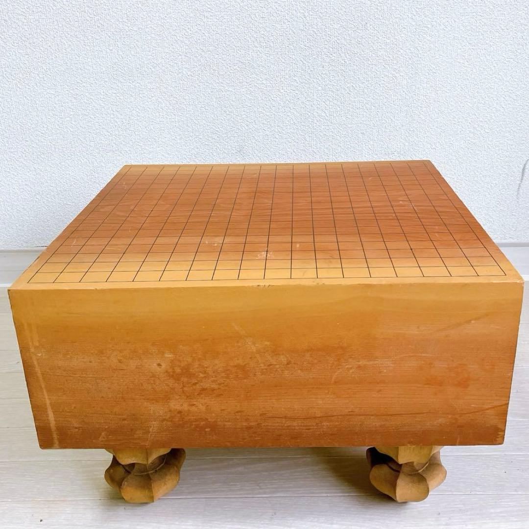 高級 囲碁版 セット へそあり 板目木表 昭和52年 レトロ 蛤石 那智黒石