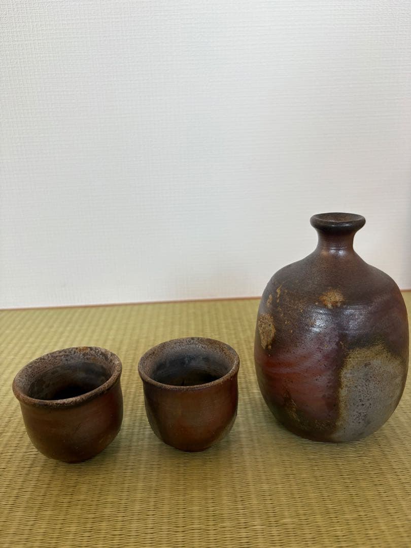 備前焼　陶器　酒器セット 木箱付き