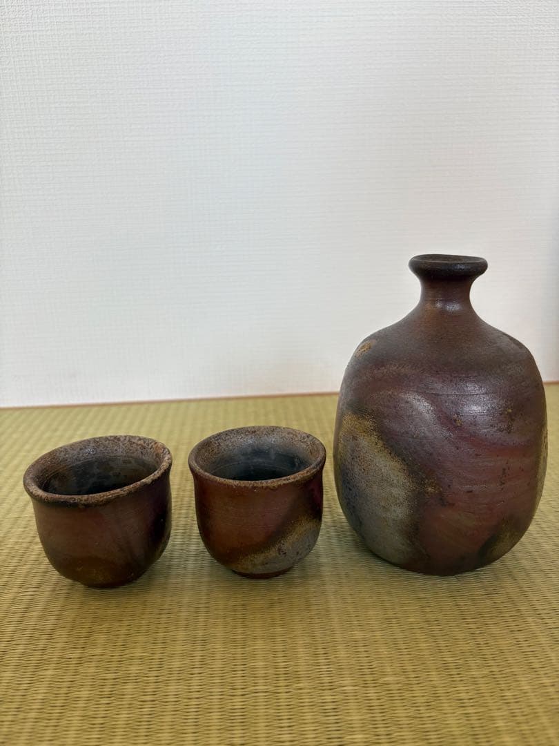 備前焼　陶器　酒器セット 木箱付き