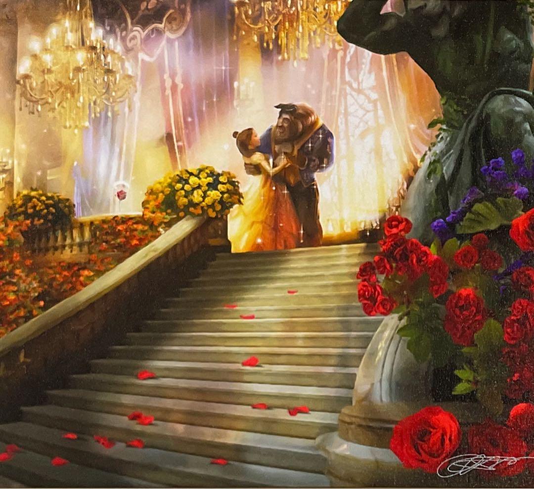 あ*ん様 【アールビバン保証書付】マーティンエアー★美女と野獣★ジクレ版画