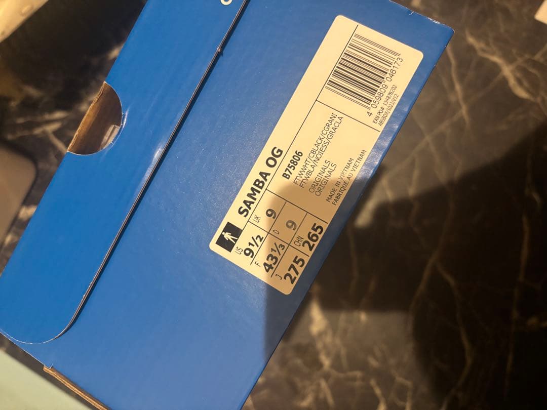 adidas Samba ホワイト/ブラック　27.5cm