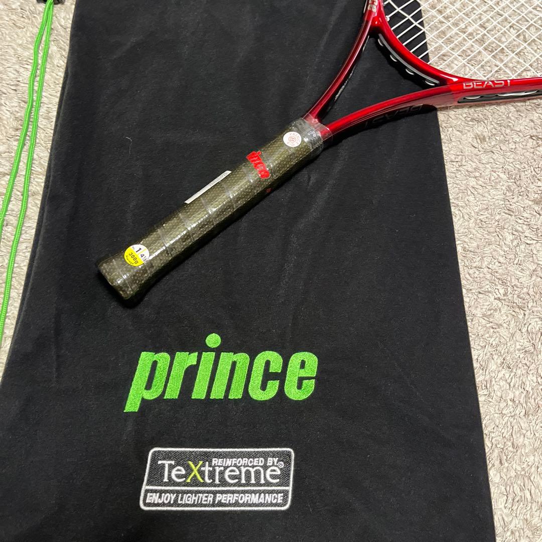 新品 未使用 prince BEAST テニスラケット　袋付き　ガット張り済