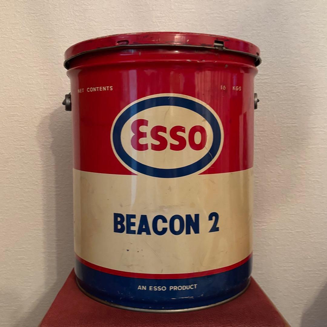 ⭐︎専用⭐︎【ESSO】ヴィンテージオイル缶　蓋付