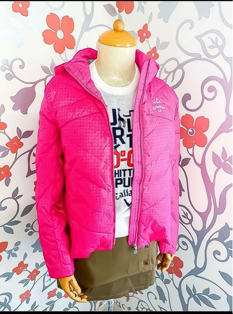 【新品】キャロウェイ ピンク ４WAY ゴルフウェア ダウンジャケット ベスト