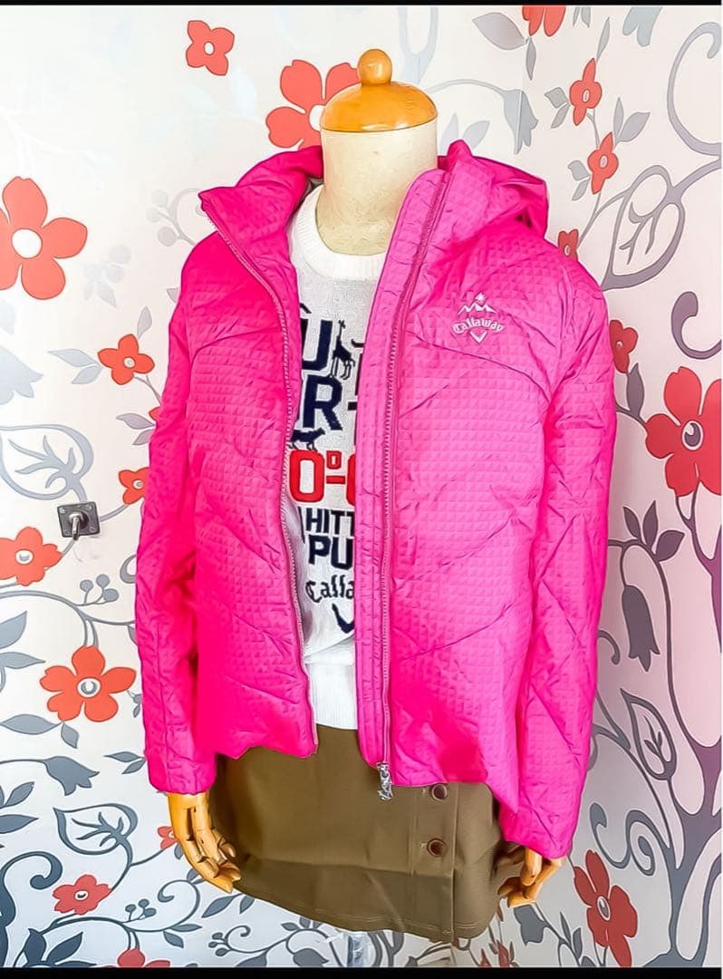 【新品】キャロウェイ ピンク ４WAY ゴルフウェア ダウンジャケット ベスト