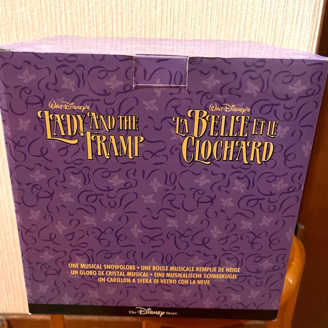 ディズニーストア　わんわん物語Lady&Trumpスノーグローブ　オルゴール付き