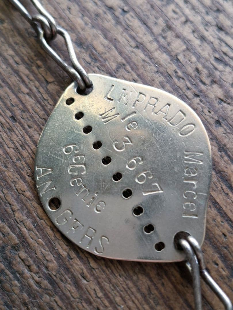 フランス軍 WW2 ヴィンテージ ミリタリー ドッグタグ ブレスレット