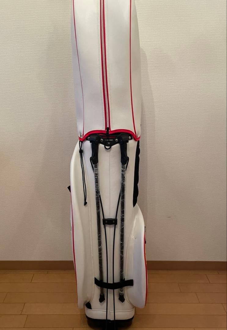 ブルーティーゴルフ スタンドキャディバッグ ホワイト/レッド