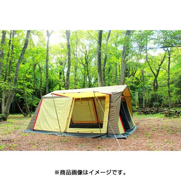 【新品】 オガワキャンパル ロッジシェルターII ブラウン×サンド×レッド