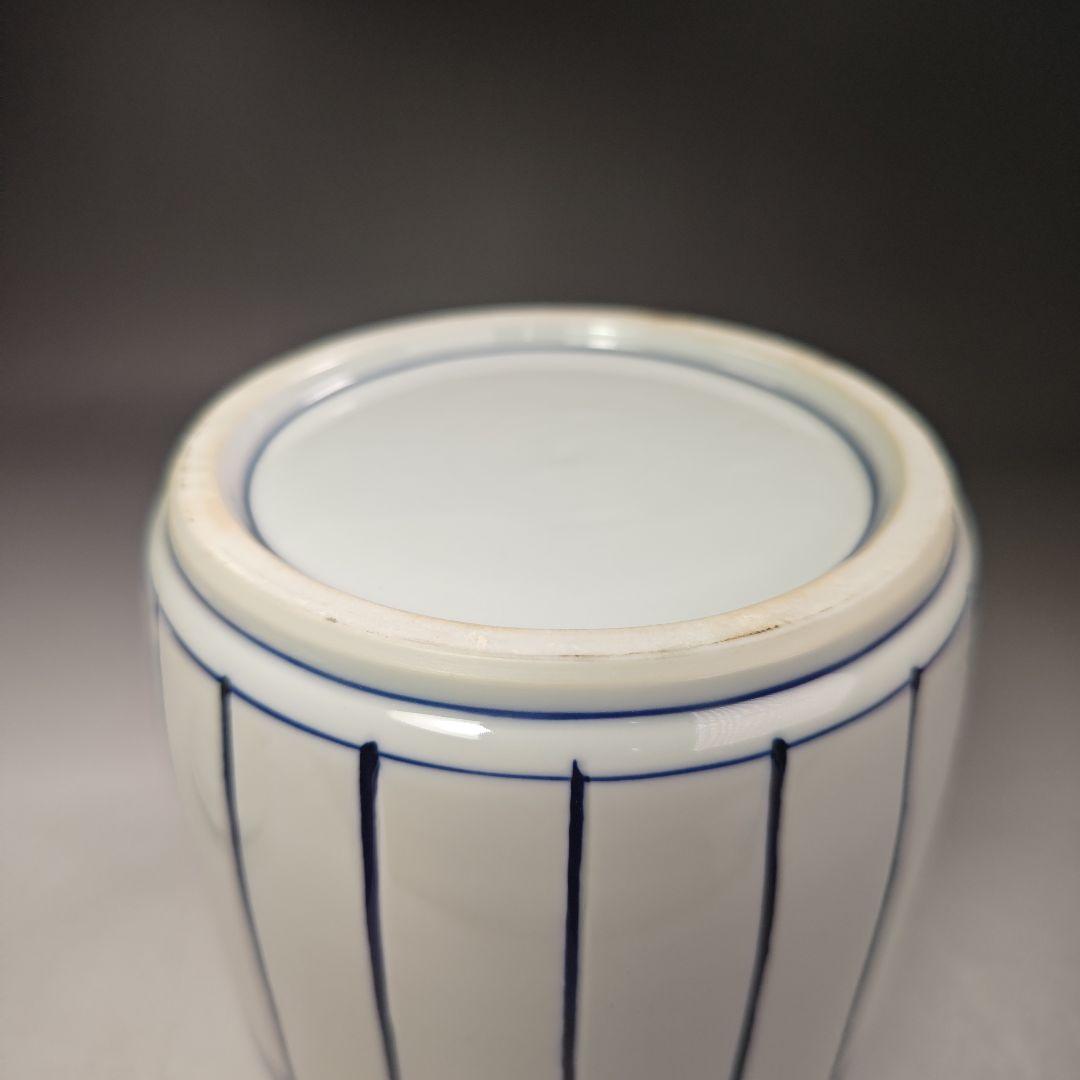 イ702 水指『中村春暁造』『染付桶側　水指　共箱』茶道具