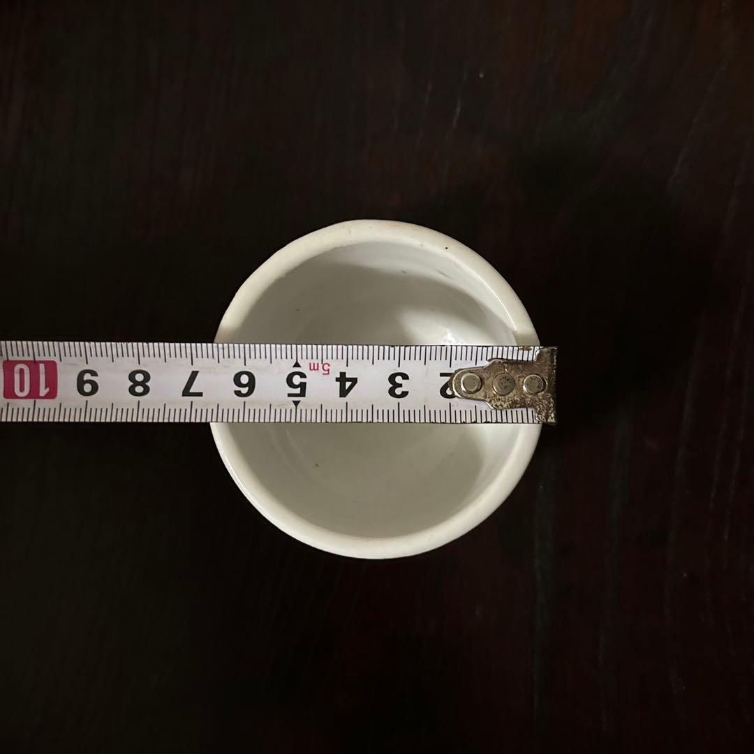 李朝　日帝時代　白磁ぐい呑み　筒盃　骨董　アンティーク　秦秀雄　白洲正子