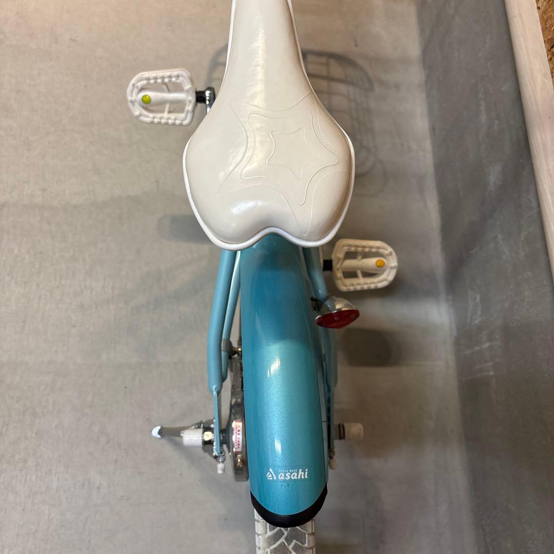 子供用自転車 水色 バスケット付き