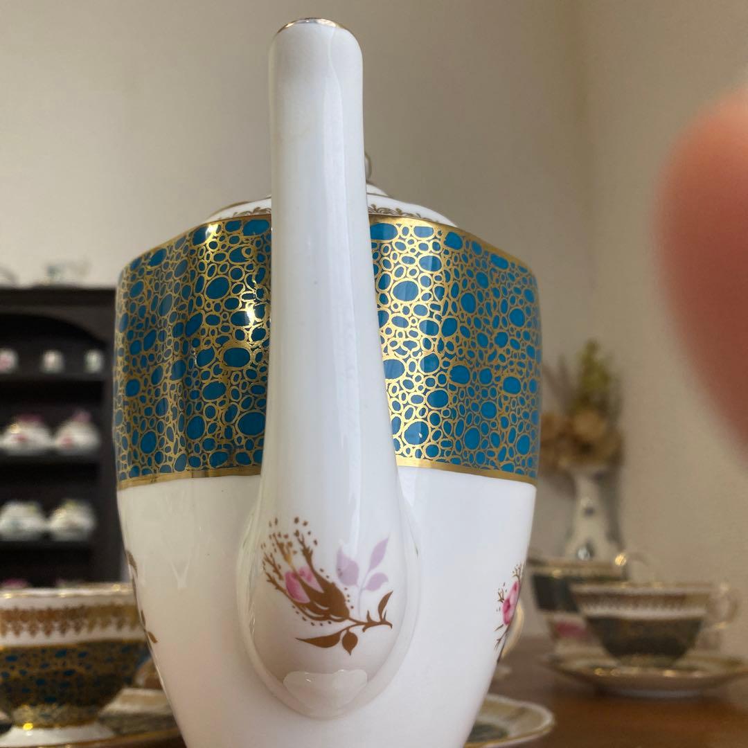 ハマースレイ ピンクローズ　ピーコック　金彩　4人用　コーヒーセット