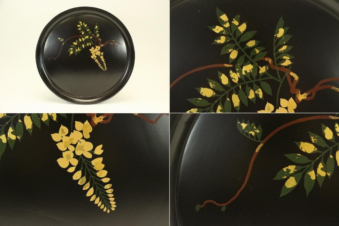 初瀬川柳庵 藤花盆 九客 共箱(LC958)