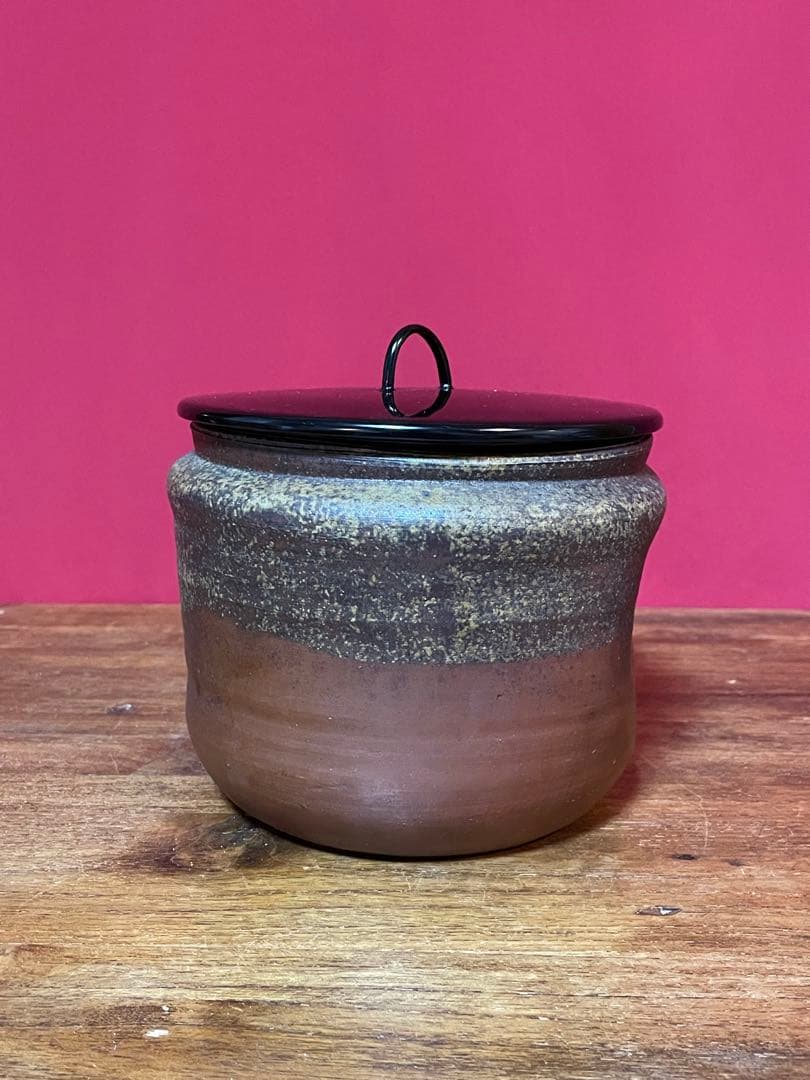 備前水指 裏千家十六代 坐忘斎 書付箱 無傷 備前焼 水指 茶道具 塗蓋付