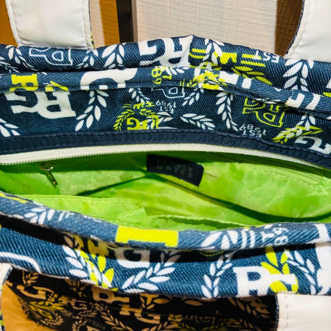 パーリーゲイツ　ローリエ柄　カートバッグ　ロゴ総柄　PG ラウンドバッグ