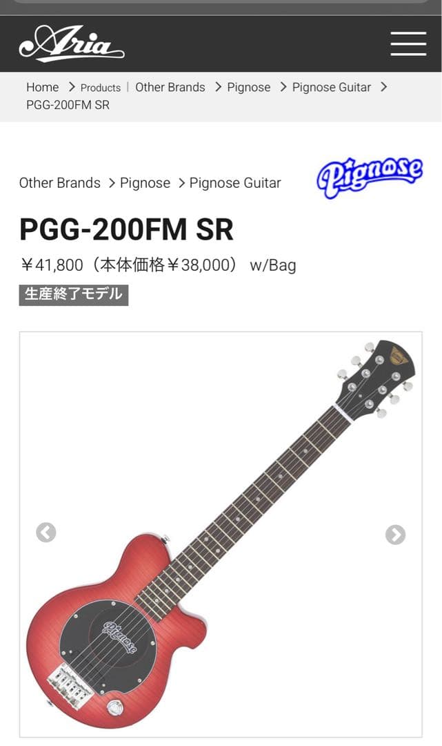 ピグノーズ Pignose PGG-200FM SR エレキギター