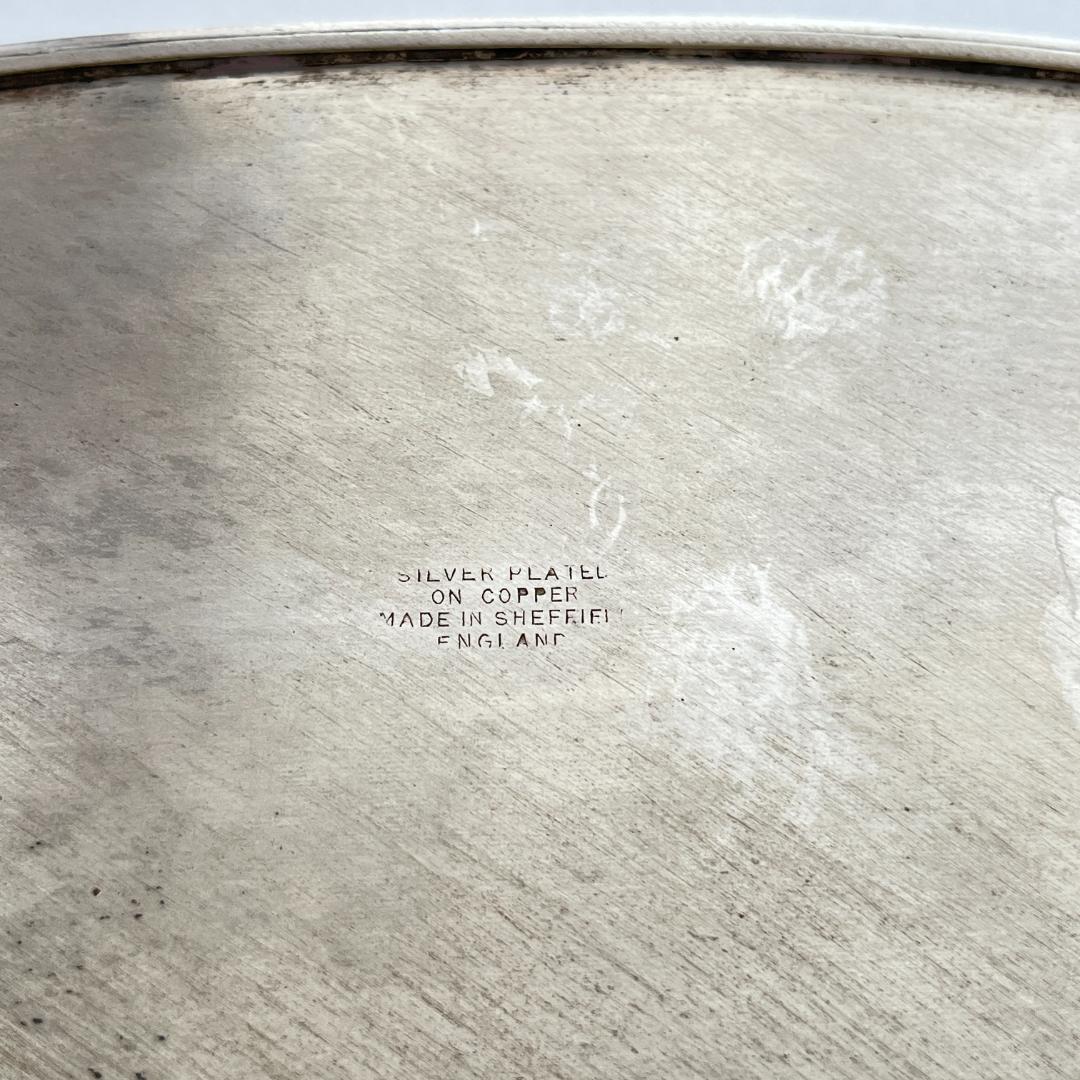 【英国】 ギャラリートレー オーバル型 45cm 装飾フット 大型