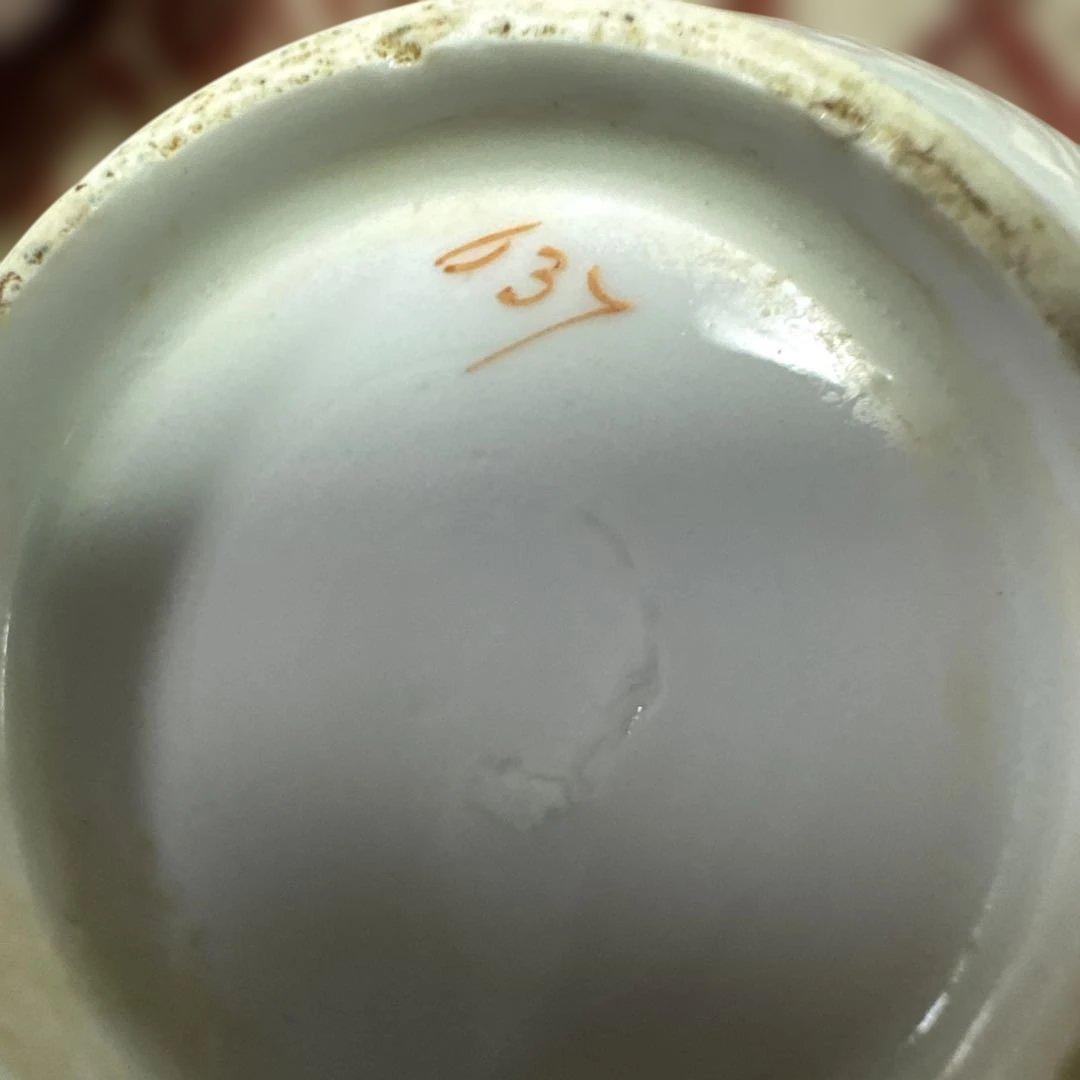 1920-1940年代イギリスアンティークティーカップ・ソーサー、コバルトブルー