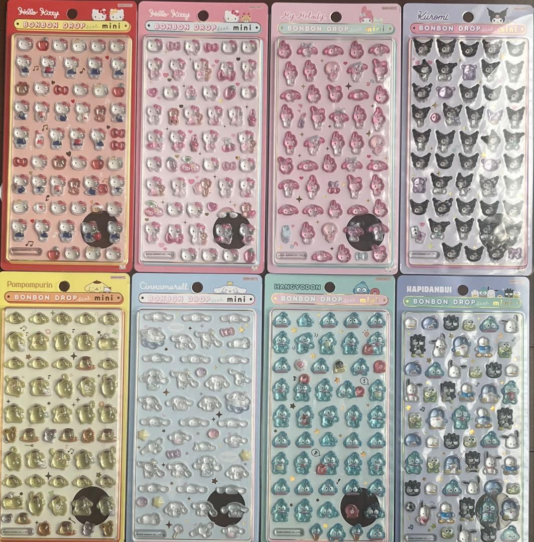 ボンボンドロップシール サンリオ＆ちいかわ うるちゅるPOP サンリオ 全11点