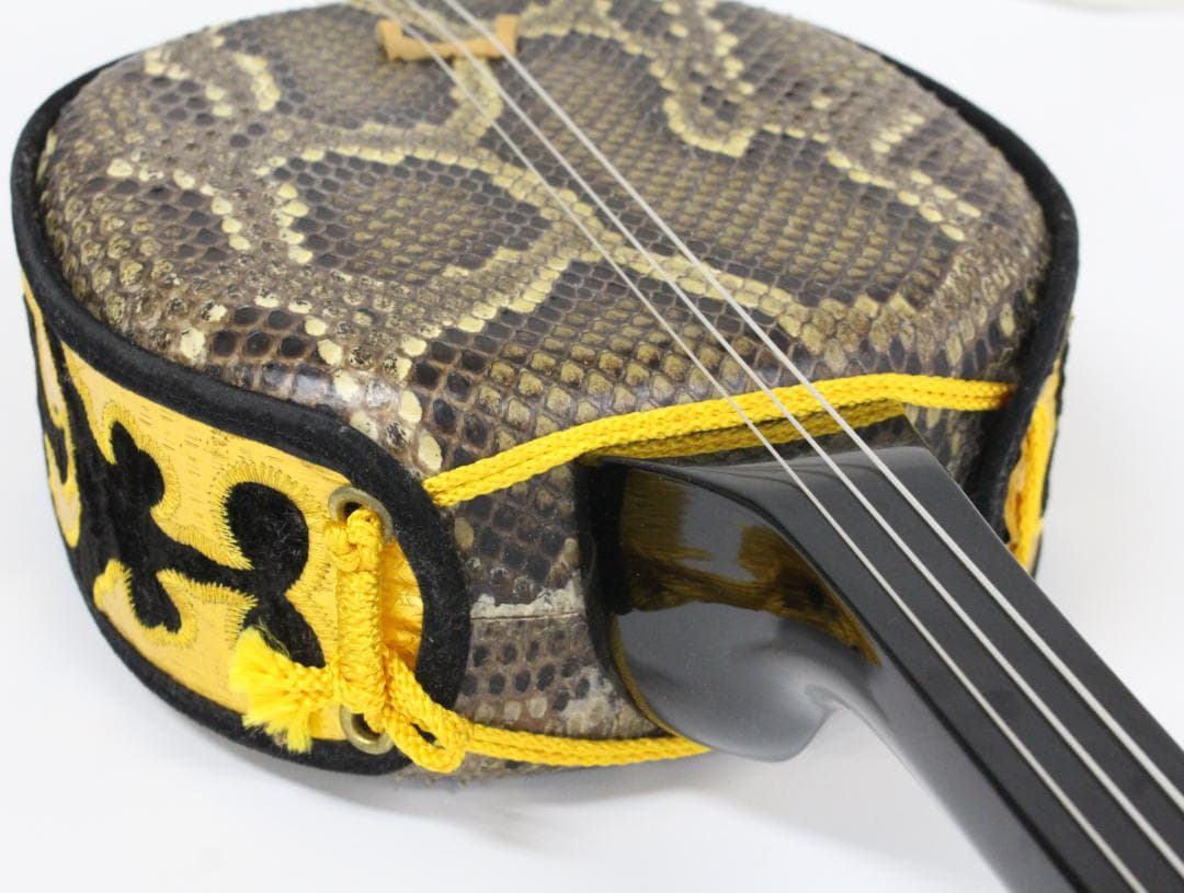 ▲沖縄三味線 和楽器 ハードケース付き 琉球 民謡