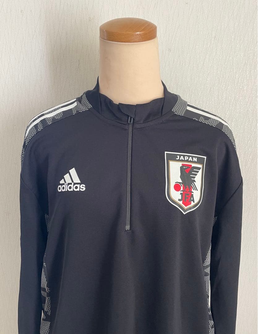 adidas アディダス 日本代表 黒 ジップ付きジャージ ウェア Oサイズ