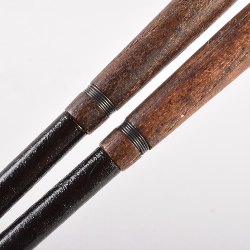 茶道具　金工師　木村清斎作　桑柄火箸　炉用火箸　共箱　C　7149