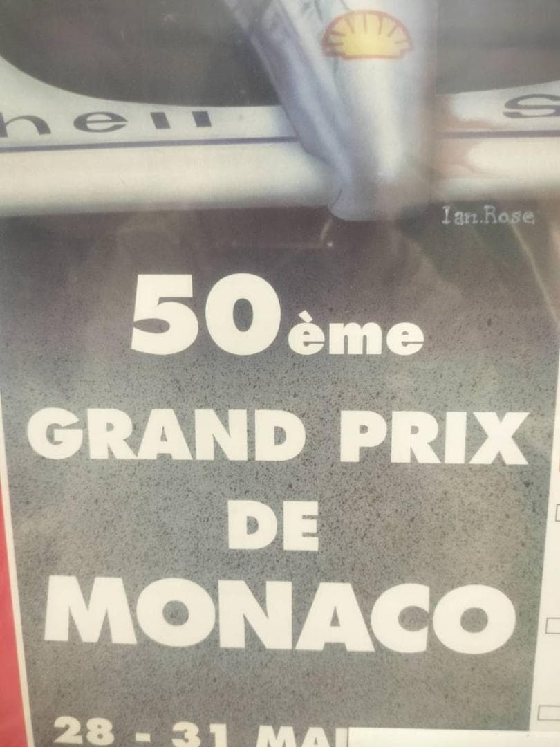 ◆アイルトンセナ F1 モナコGP オフィシャルポスター　1992年