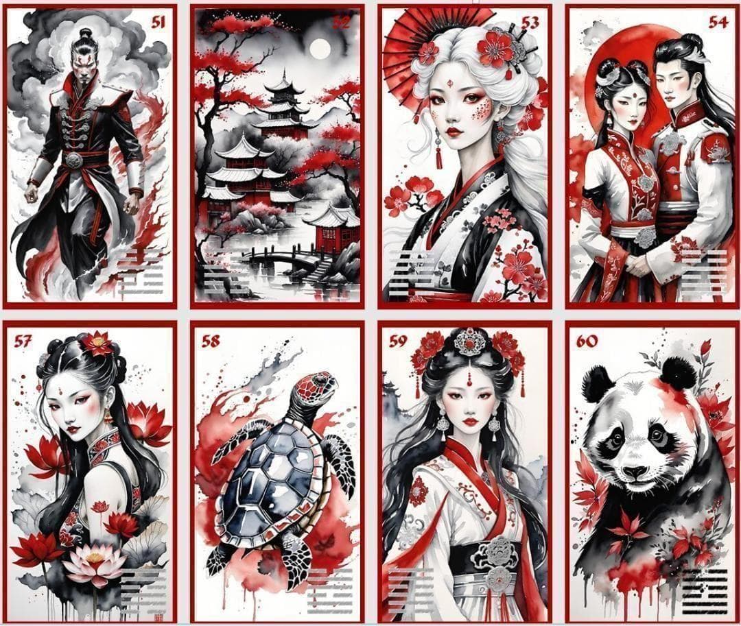 【正規品イーチンオラクルカード】超美麗✨希少デッキ✨易経占い六芒星 陰陽オラクル