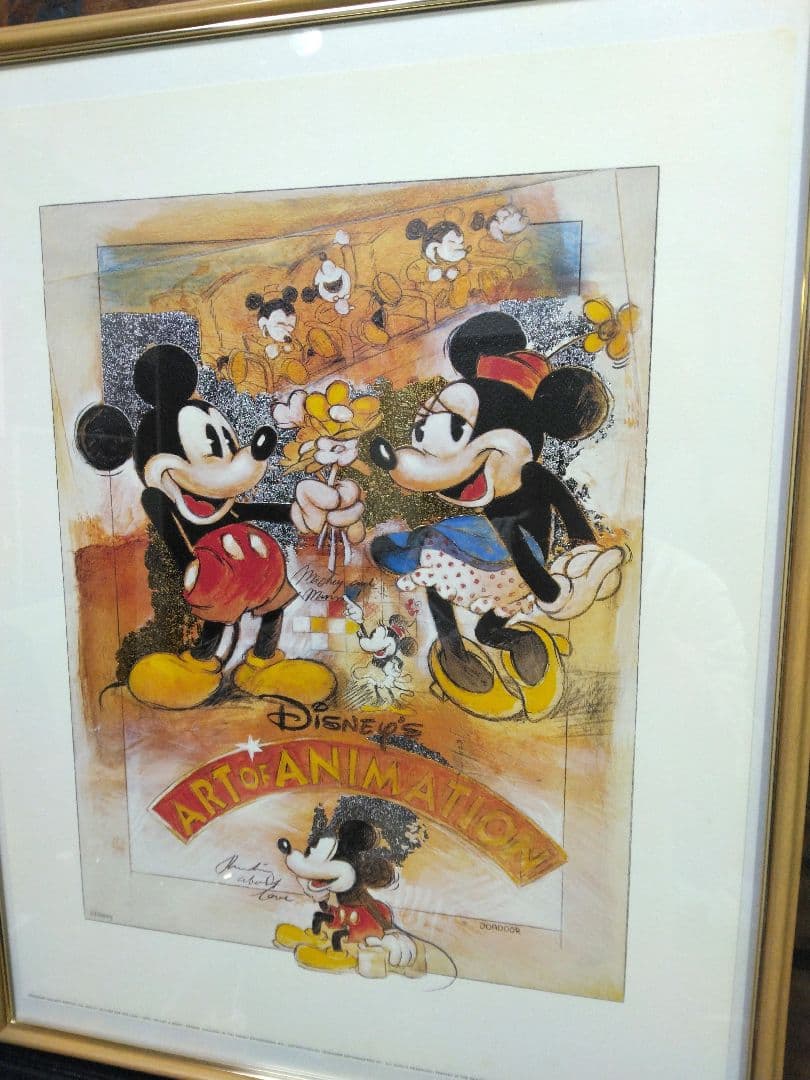 ディズニー　正規品　オランダ製　特殊加工　ポスター　ミッキー　ミニー　９０年代