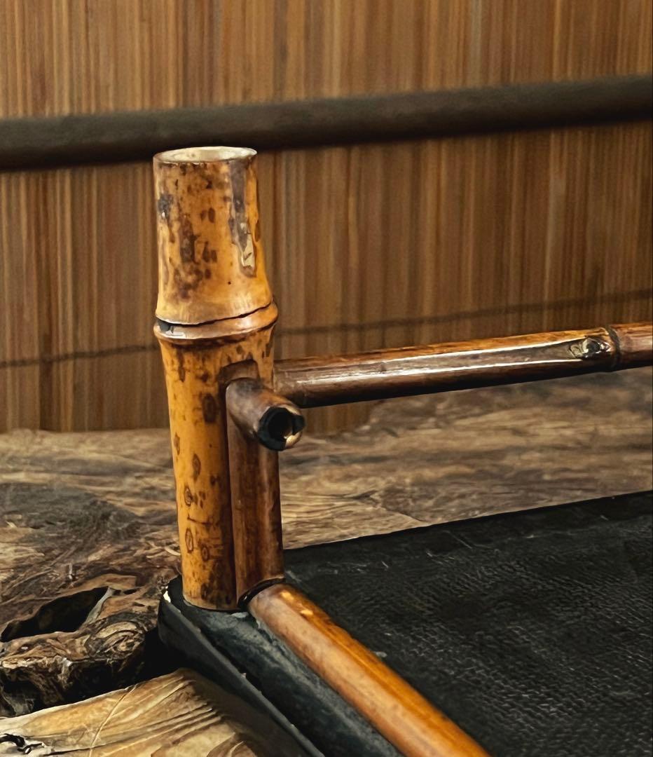 小型 古竹工細工 花台 香台 盆栽台