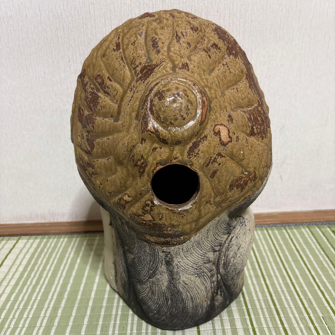 信楽焼　白　たぬき　狸　焼き物　ホワイト　2代　38cm 陶芸　工芸品　置物
