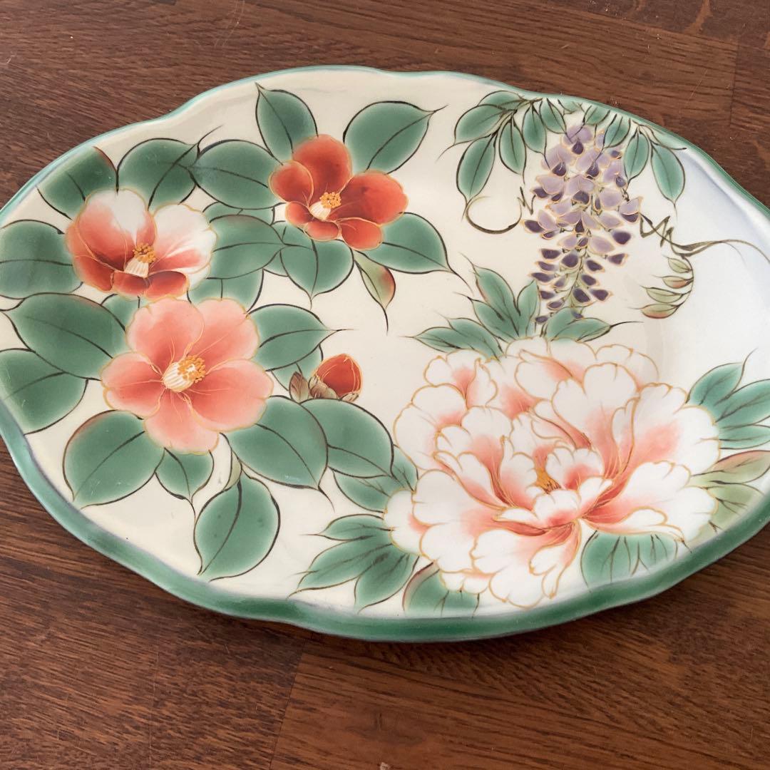 （チャッピーです）　陶あん　色絵付け　椿柄