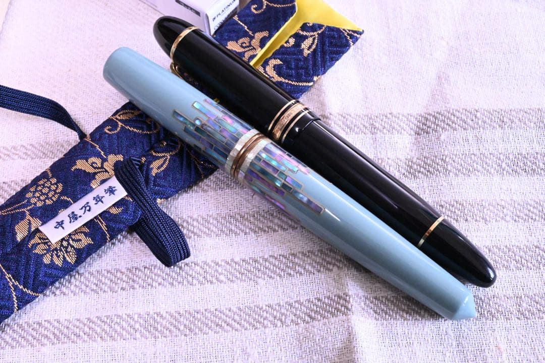 中屋万年筆、天色、螺鈿、蒔絵