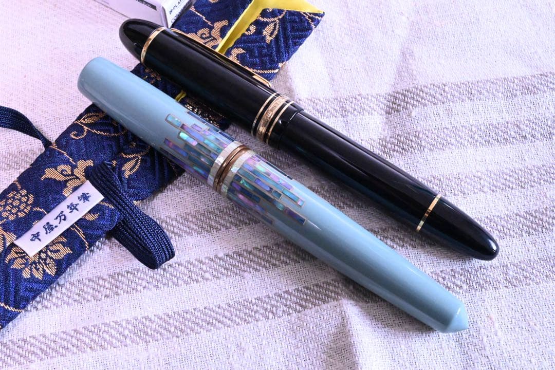中屋万年筆、天色、螺鈿、蒔絵