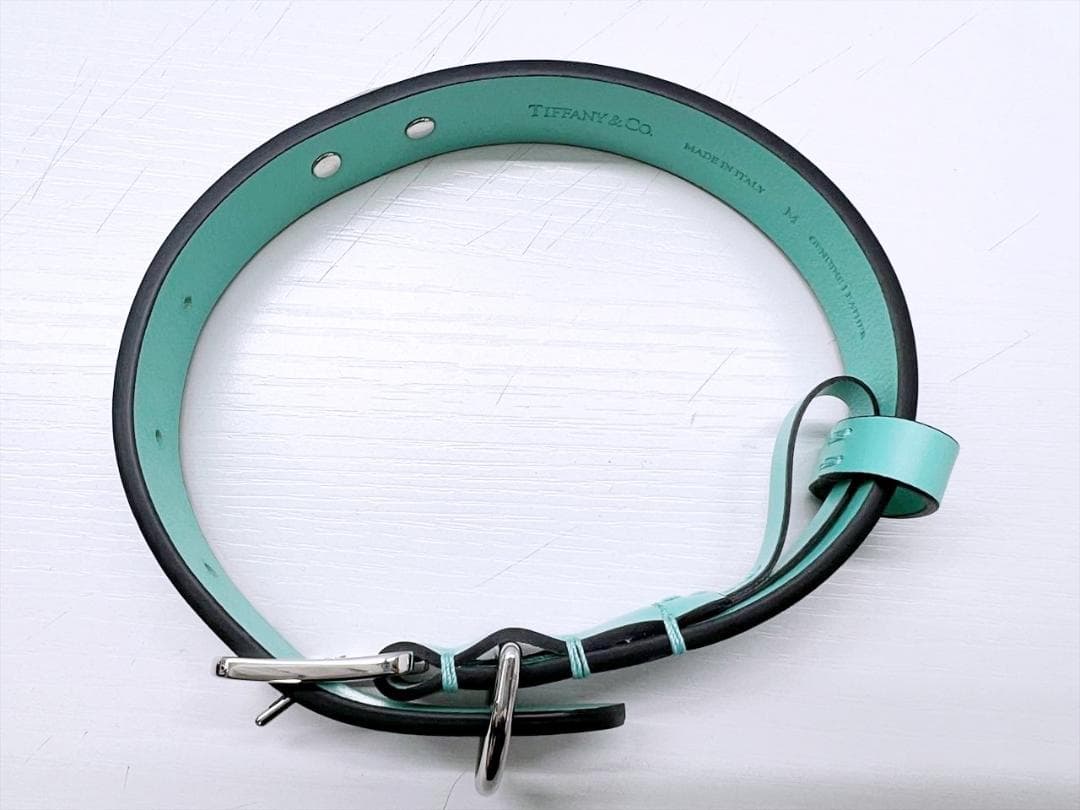 未使用保管　ティファニー　ティファニーブルー　ロゴ　ペットカラー　首輪　M